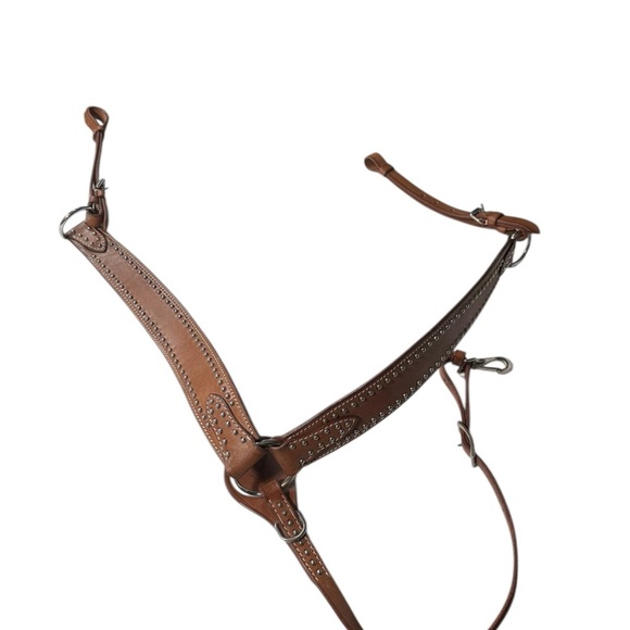 Elegant Brown Leather Horse Breast collar - Picture 12 of 16